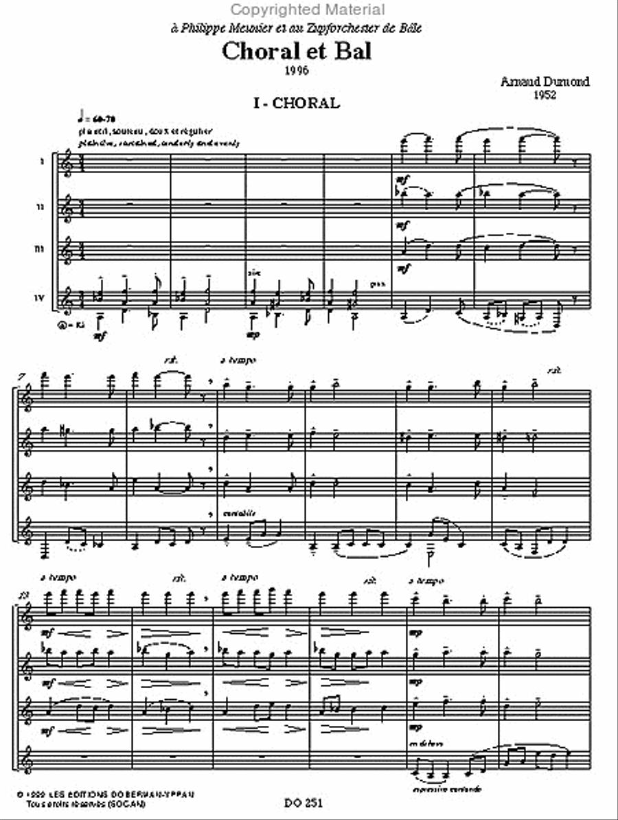 Choral et bal Choral et bal Guitar Ensemble scores gallery preview page 2