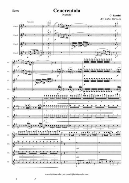 La Cenerentola - Overture for Flute Quartet image number null