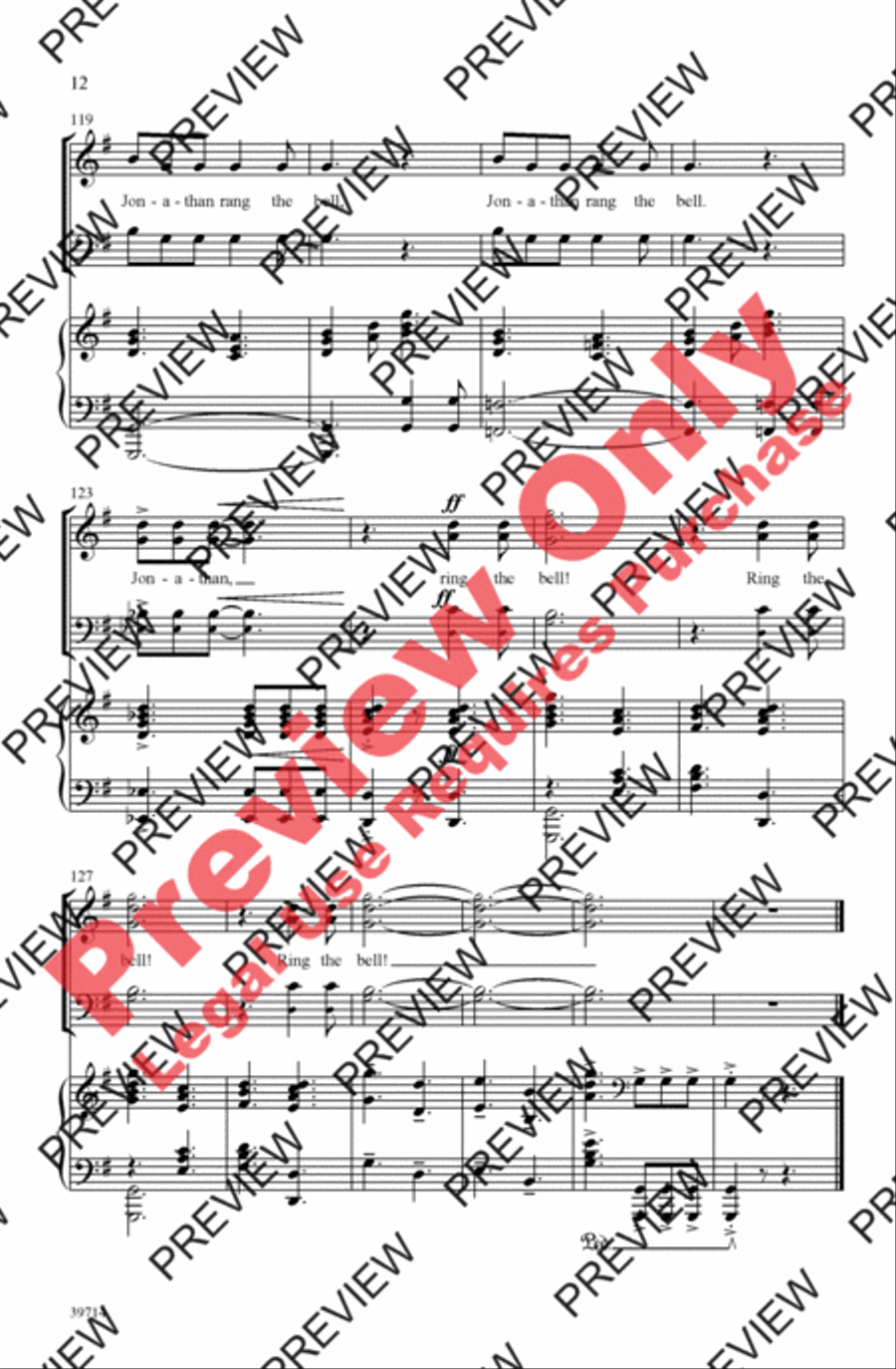 Jonathan's Bell Carol 3-Part scores gallery preview page 12