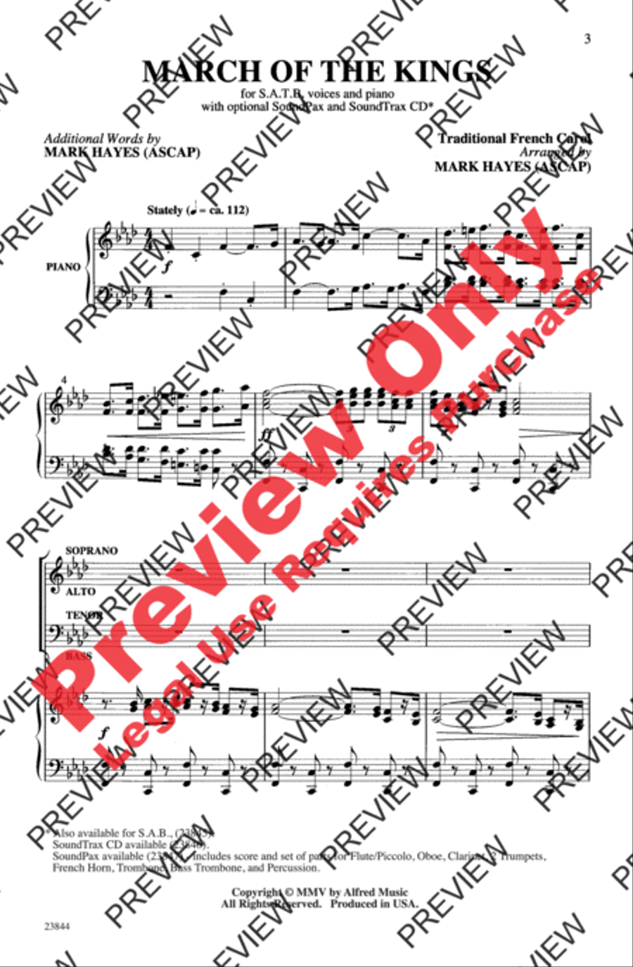 March of the Kings March of the Kings 4-Part scores gallery preview page 2