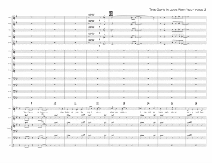 This Guy's In Love With You Jazz Ensemble scores gallery preview page 2