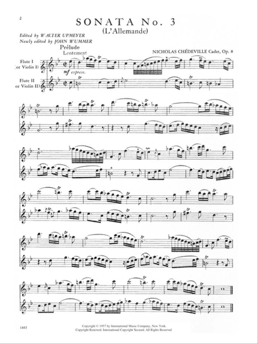 Two Sonatas, Opus 8, Nos. 3 & 6 Violin scores gallery preview page 2