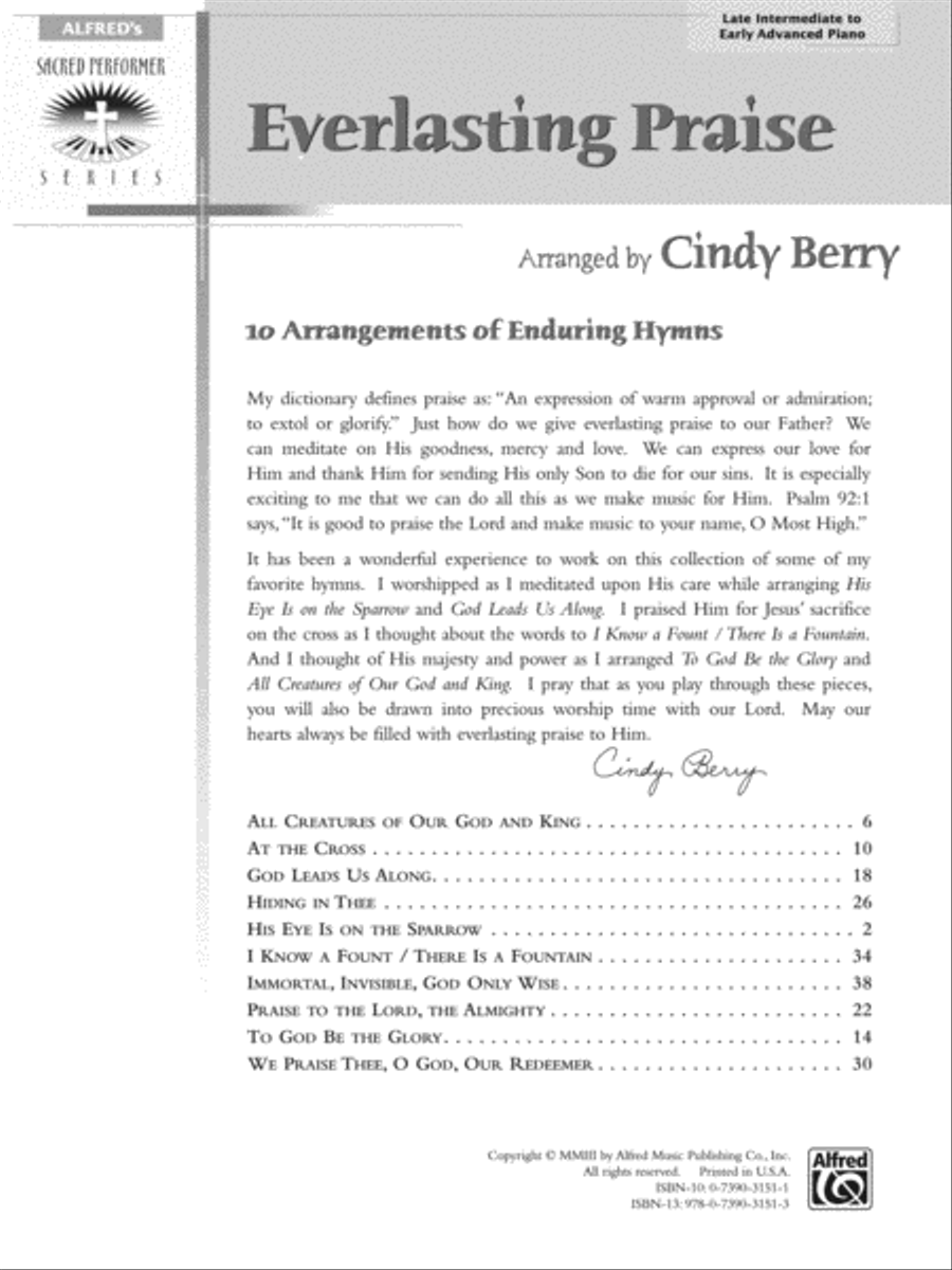 Everlasting Praise Everlasting Praise Piano Solo scores gallery preview page 2