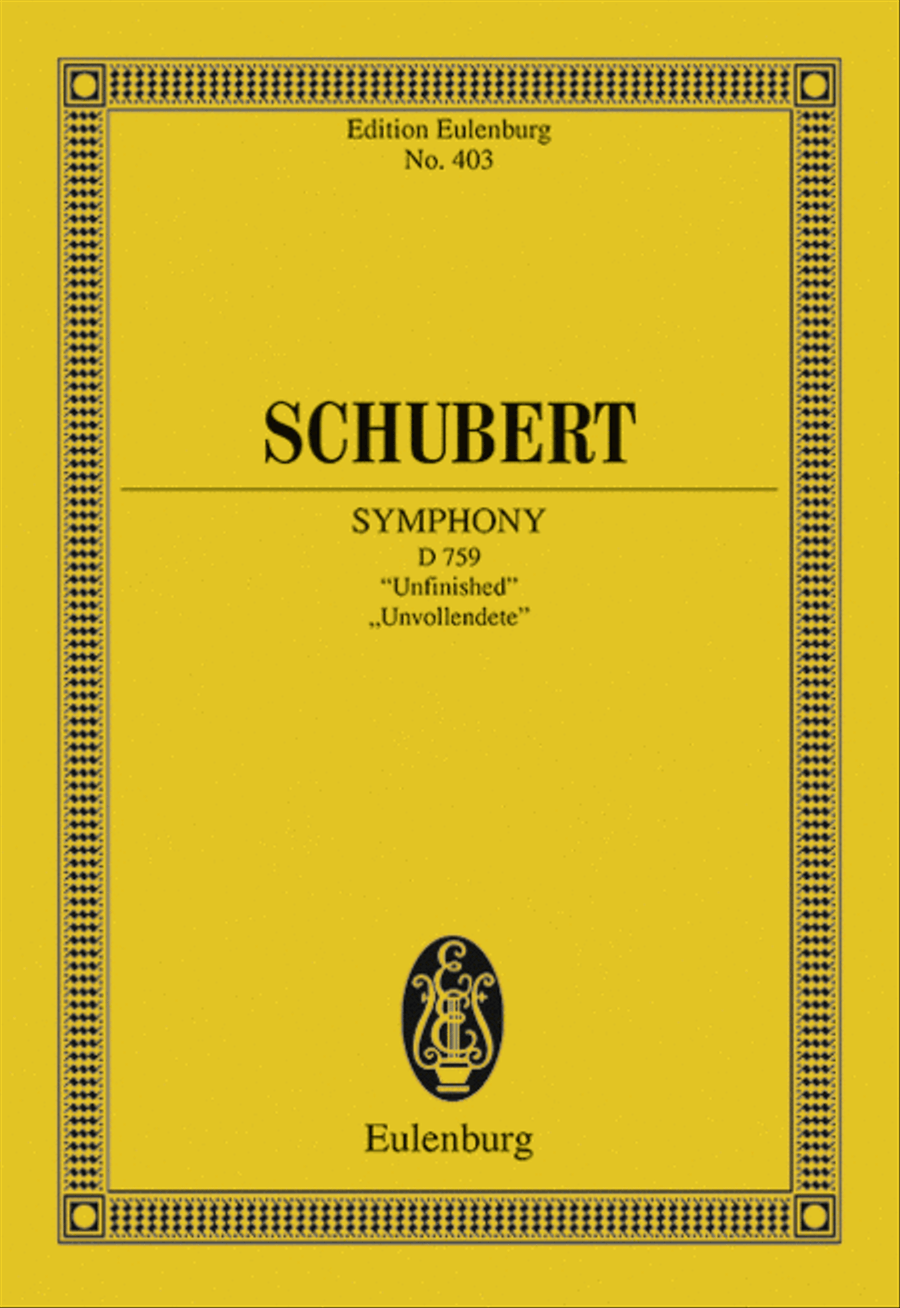 Symphony No. 8 B minor Symphony No. 8 B minor Orchestra scores gallery preview page 1