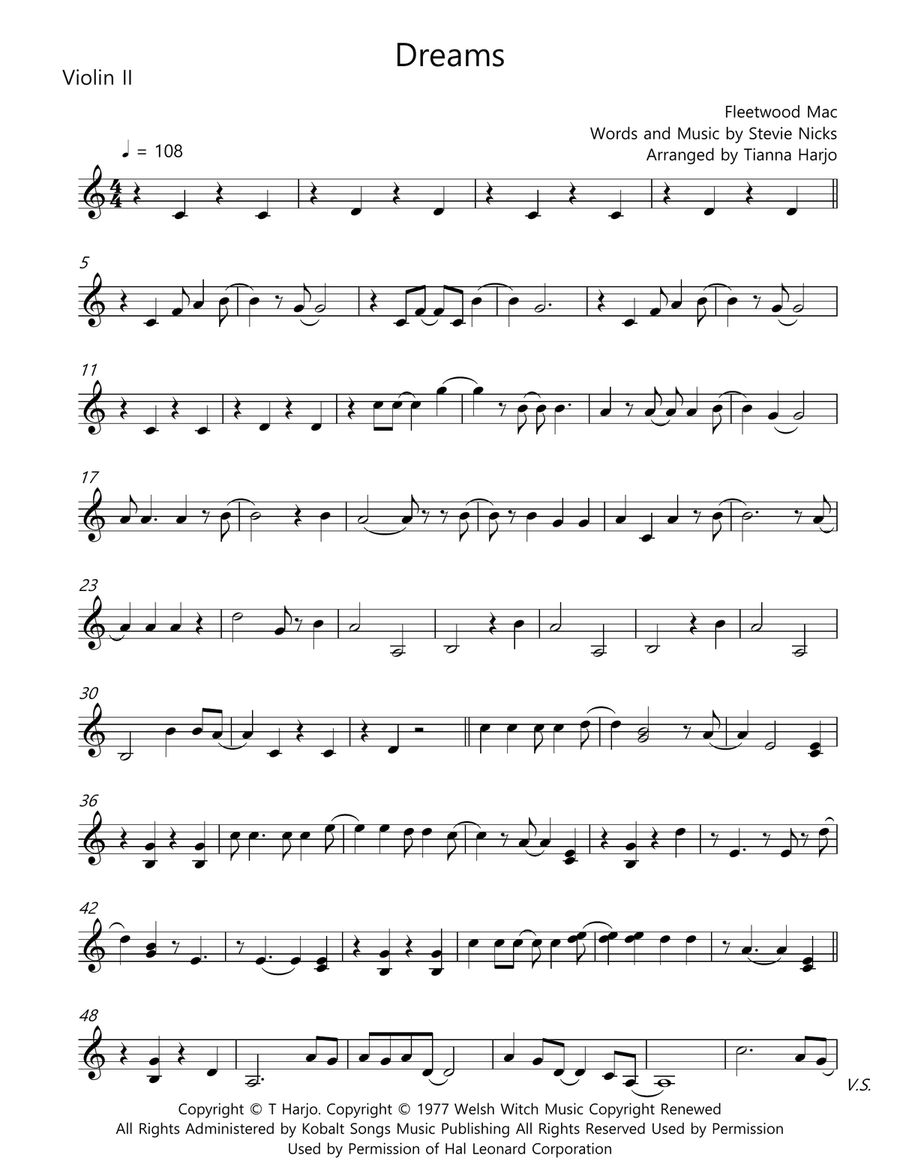 Dreams String Quartet scores gallery preview page 3
