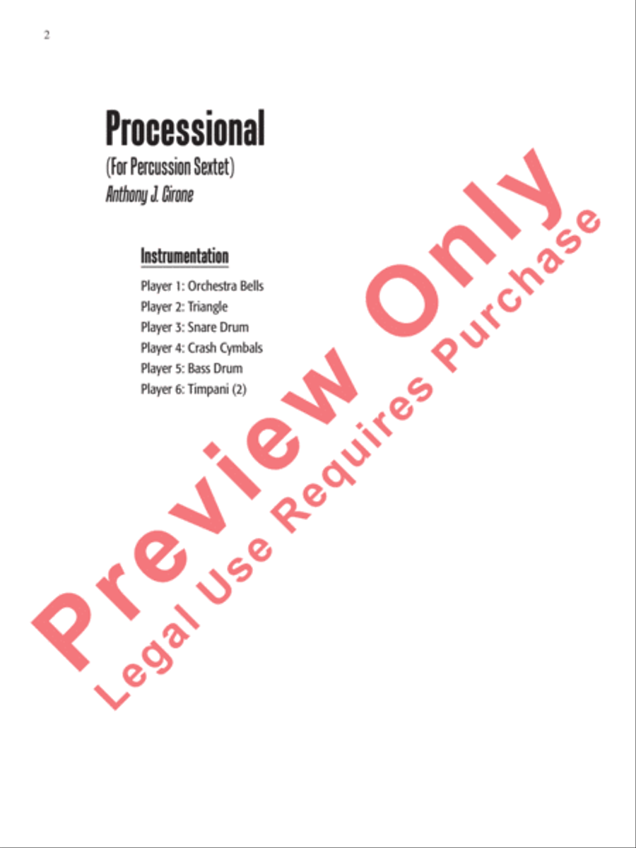 The Anthony J. Cirone Intermediate Percussion Ensemble Collection Percussion Ensemble scores gallery preview page 3