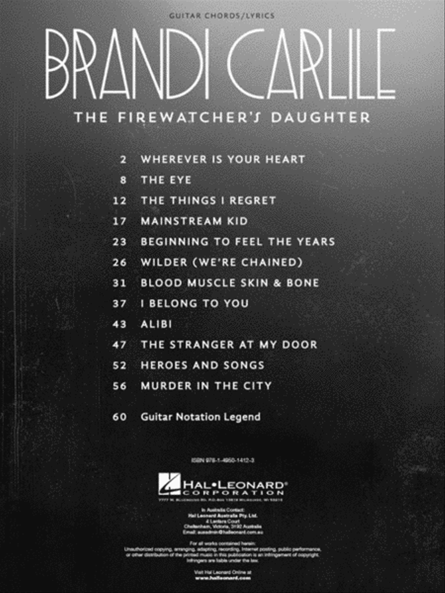 Brandi Carlile – The Firewatcher's Daughter Acoustic Guitar scores gallery preview page 3