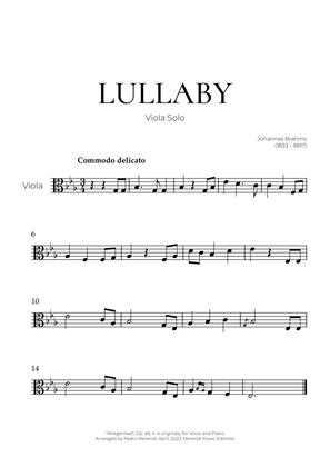 Book cover for Lullaby (Viola Solo) - Johannes Brahms