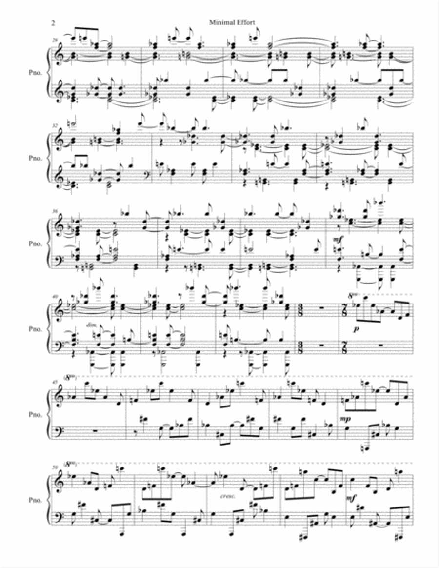 Minimal Effort, Op. 192 Piano Solo scores gallery preview page 2