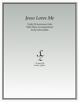Jesus Loves Me (treble Eb instrument solo)