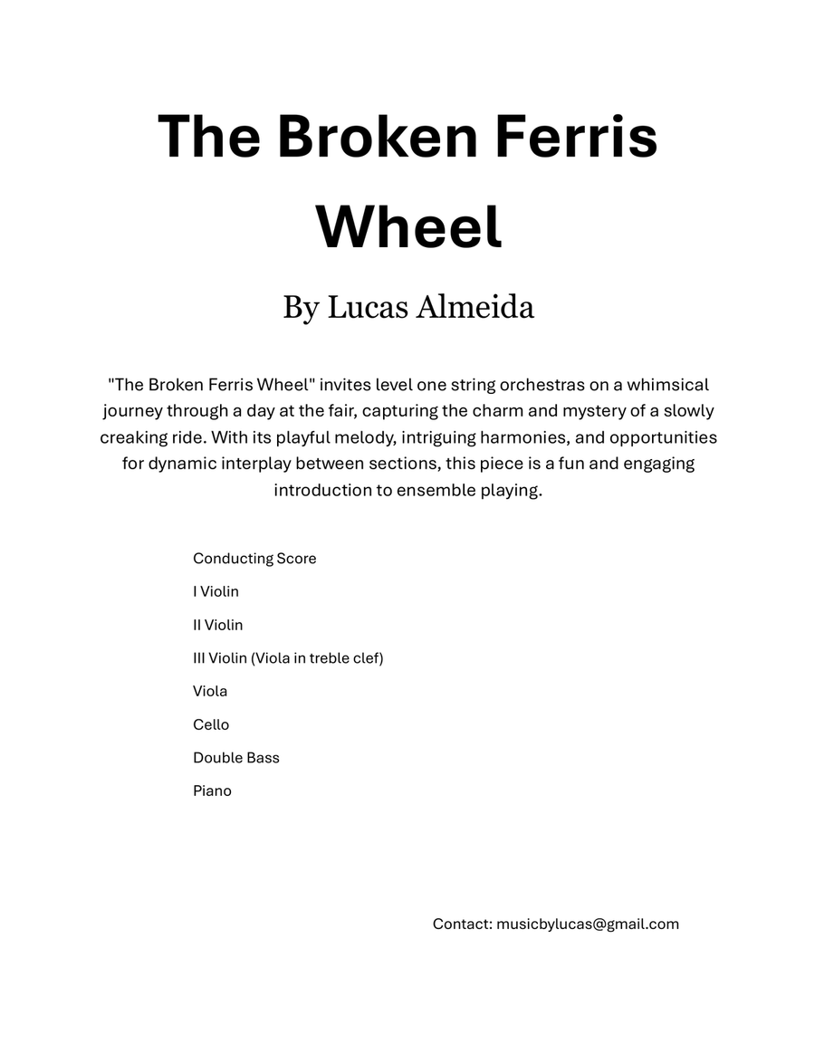 The Broken Ferris Wheel String Orchestra scores gallery preview page 2