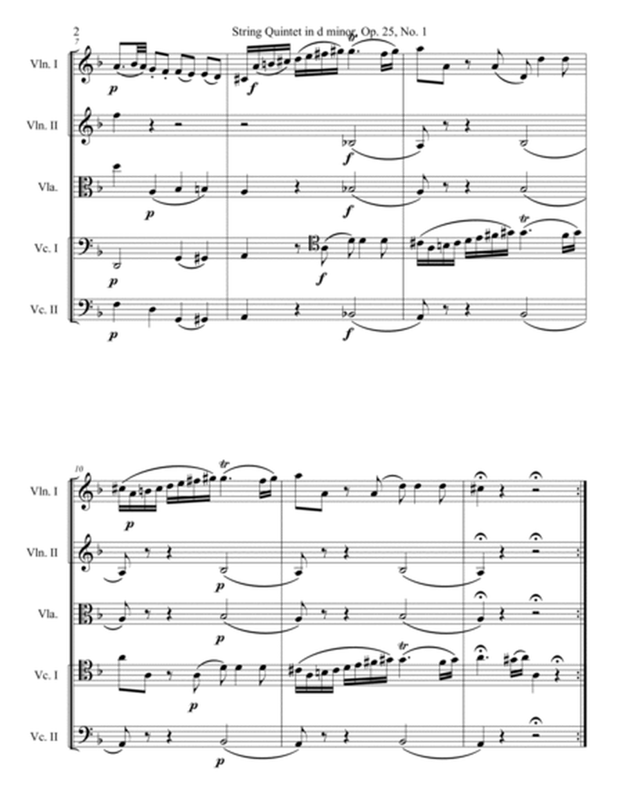 String Quintet in d minor, Op. 25, No. 1, Movement 2