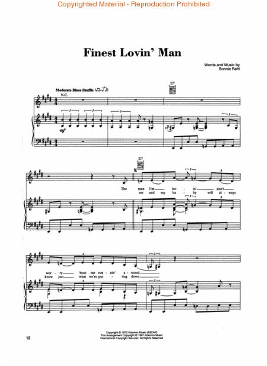 The Bonnie Raitt Collection Collection / Songbook scores gallery preview page 2