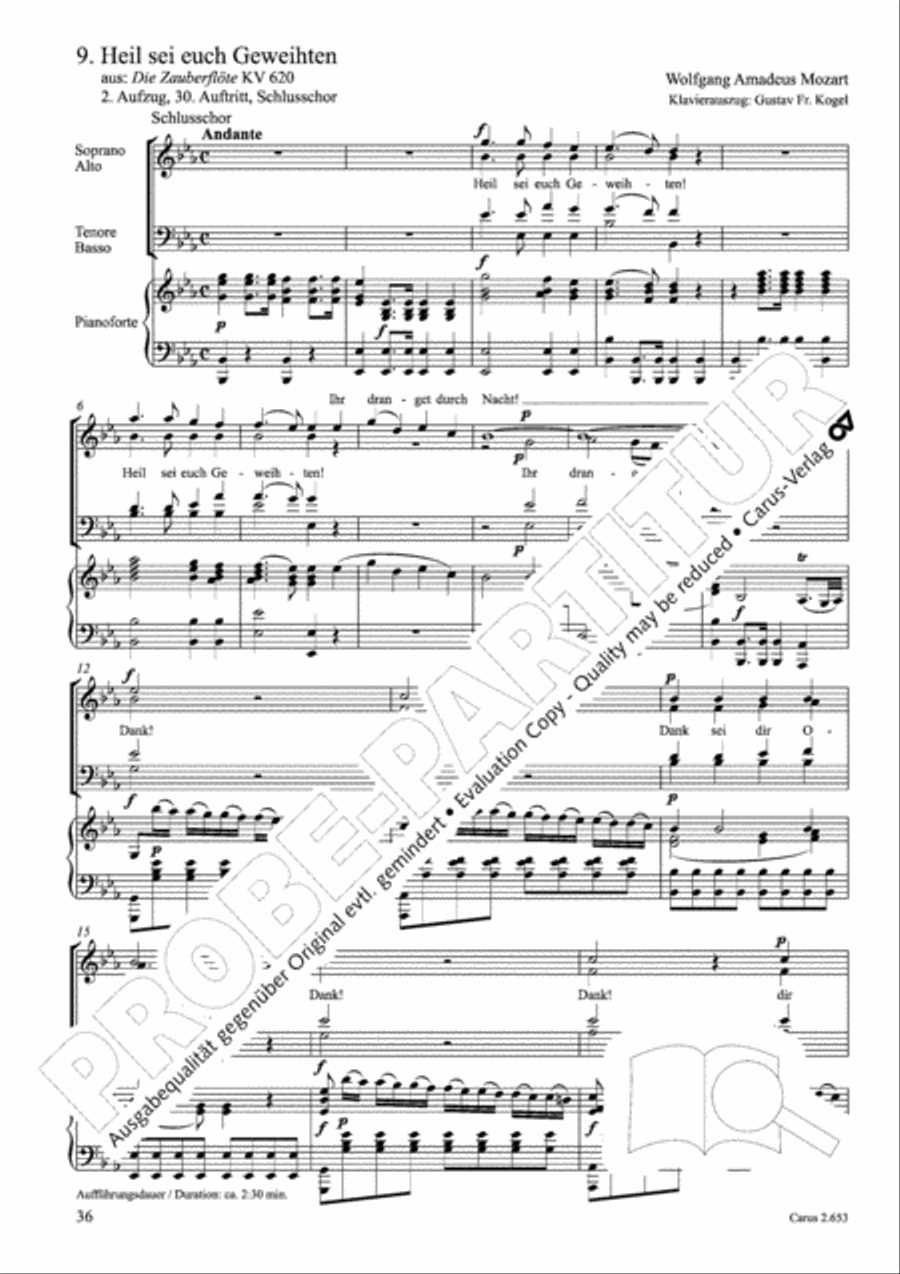 Choral collection Great Opera Choruses - Mozart * Haydn (choir & piano) Choir scores gallery preview page 47
