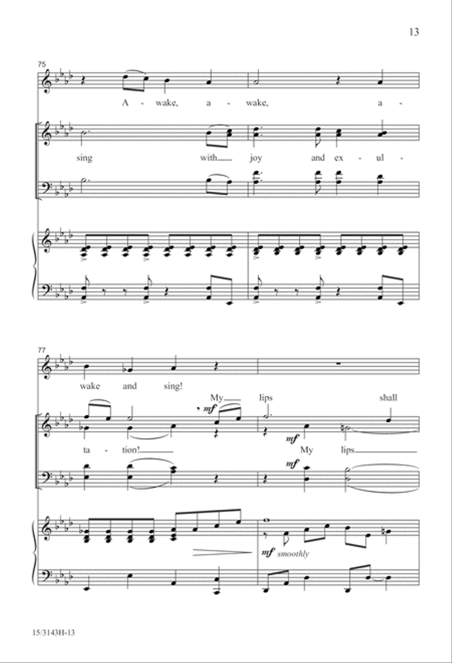 Awake, My Soul, and Sing! 4-Part scores gallery preview page 13