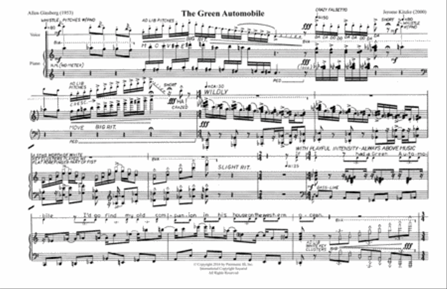 The Green Automobile Piano scores gallery preview page 1