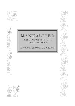 Book cover for MANUALITER - 15 brevi composizioni organistiche -