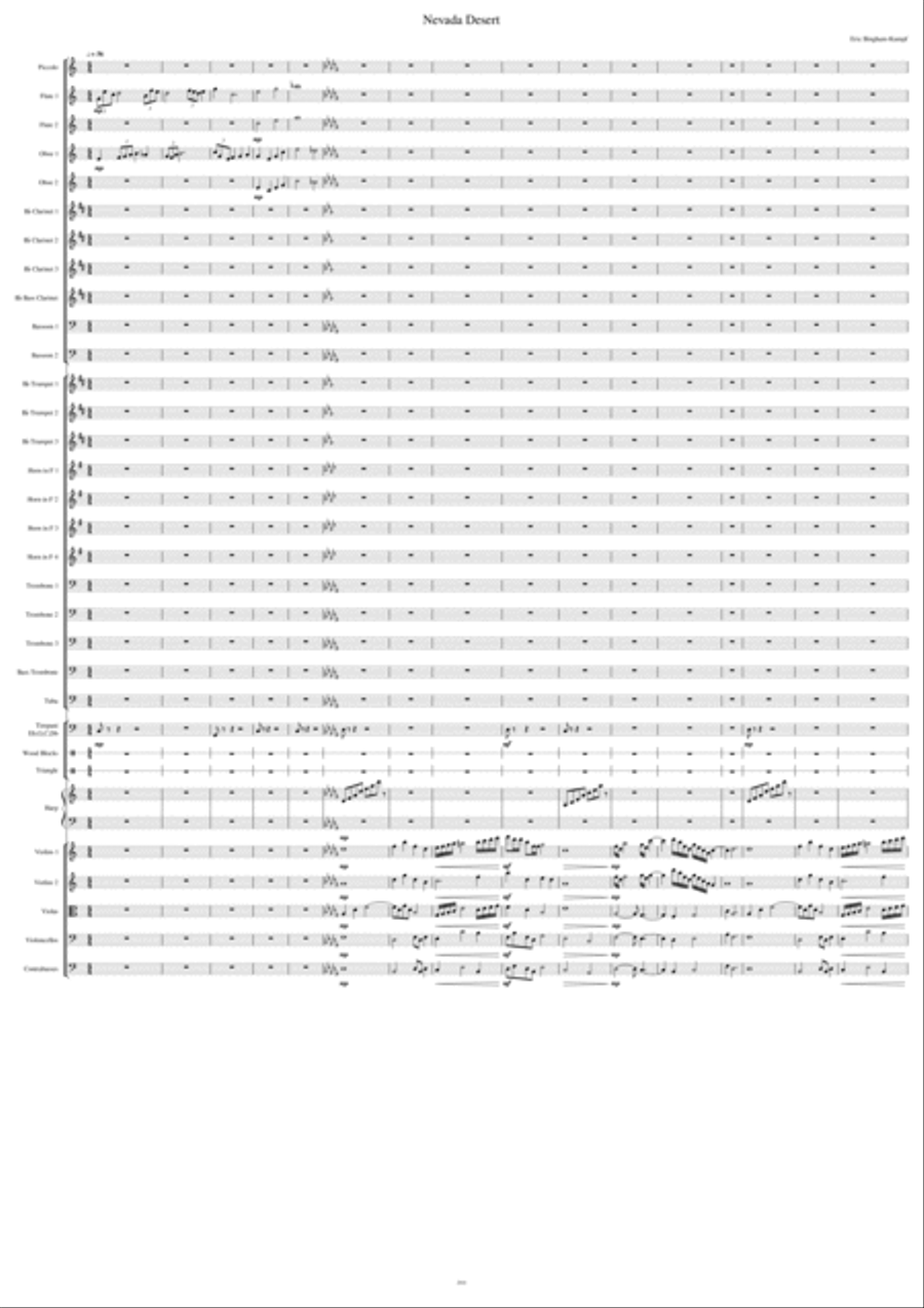 Nevada Desert Full Orchestra scores gallery preview page 1
