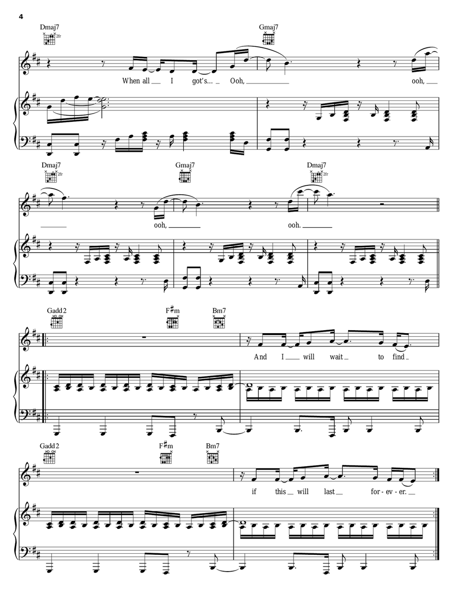 Clarity Piano, Vocal, Guitar scores gallery preview page 4
