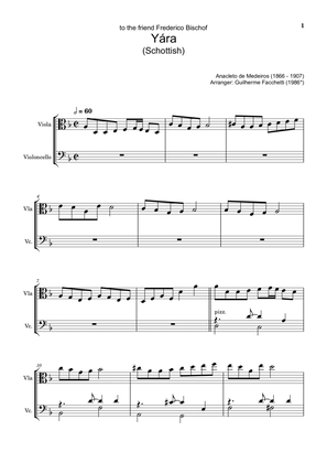Anacleto de Medeiros - Yára. Arrangement for Viola and Cello. Complete Score and Separated Parts