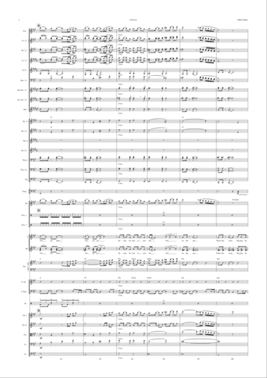 Abba Medley Full Orchestra scores gallery preview page 6