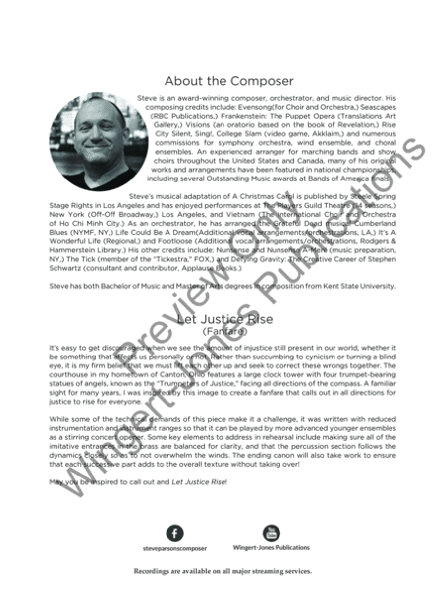 Let Justice Rise Concert Band scores gallery preview page 3