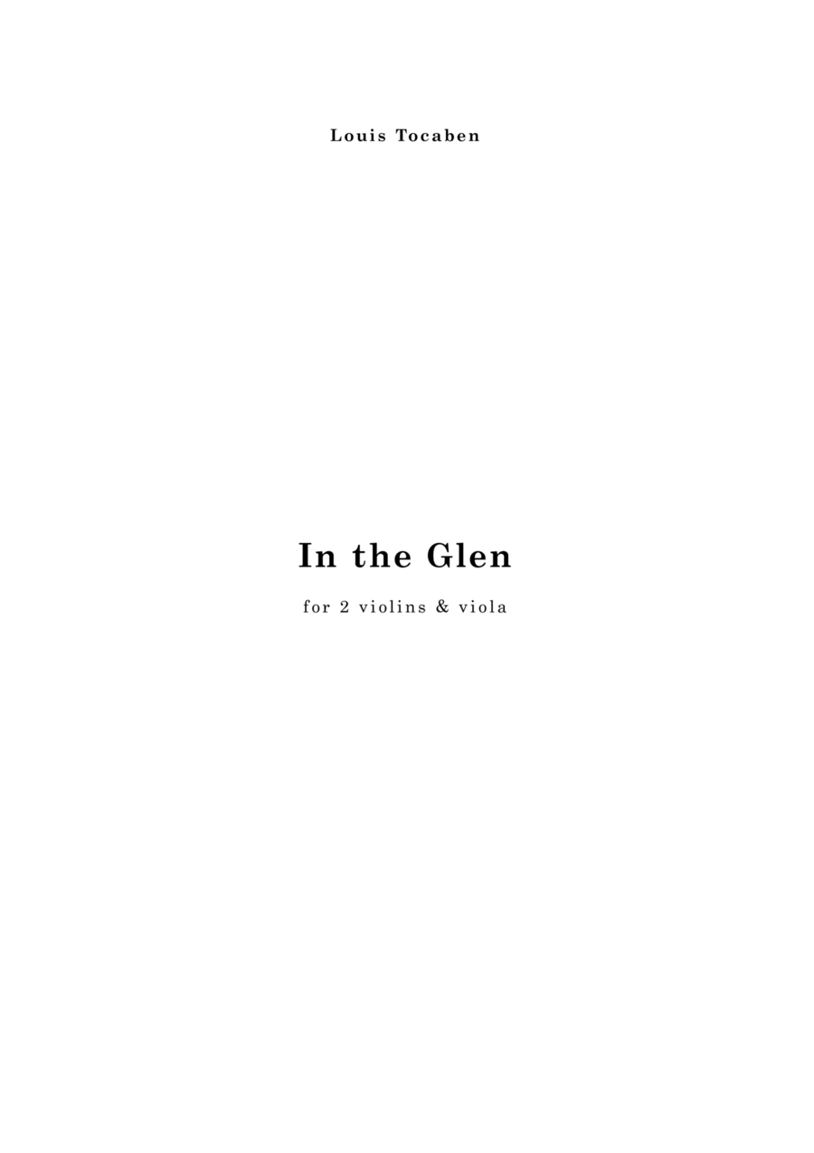 Book cover for In the Glen, short trio for 2 violins & viola