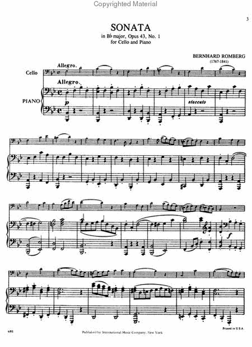 Sonata in B flat major, Op. 43 No. 1