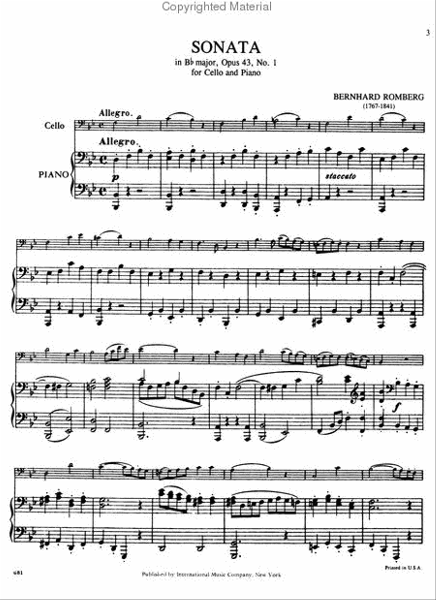 Sonata in B flat major, Op. 43 No. 1 Piano Accompaniment scores gallery preview page 3