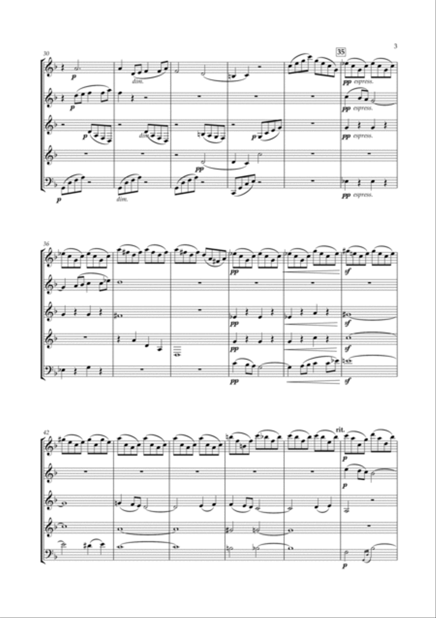 Reverie for Wind Quintet Woodwind Quintet scores gallery preview page 3