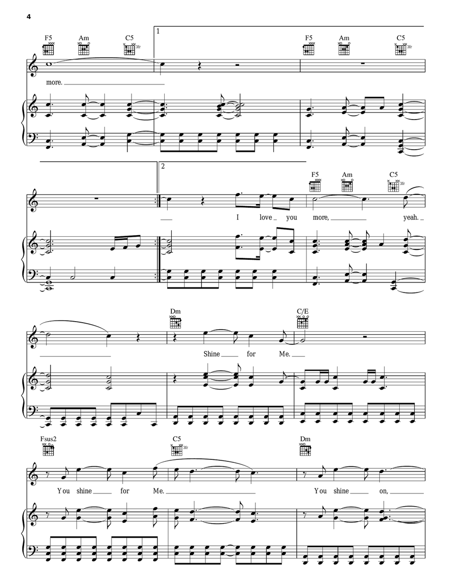 More More Piano, Vocal, Guitar scores gallery preview page 4