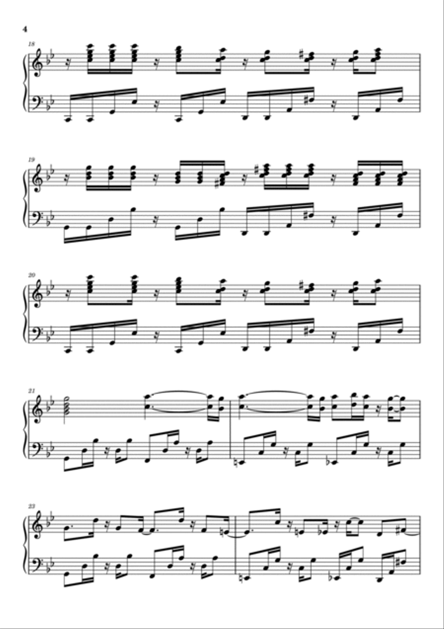 Insatiable Insatiable Piano Solo scores gallery preview page 4