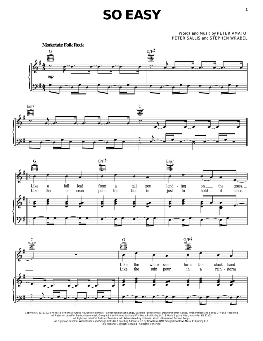 So Easy Acoustic Guitar scores gallery preview page 1
