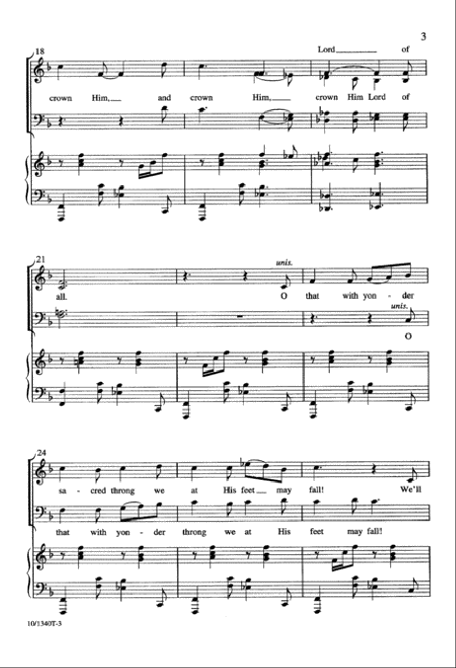Crown Him Lord of All 4-Part scores gallery preview page 3