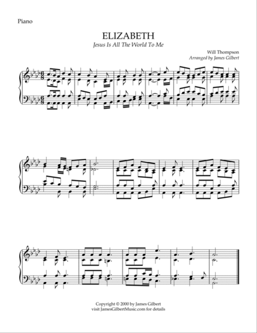 ELIZABETH (Jesus Is All The World To Me) Small Ensemble scores gallery preview page 3