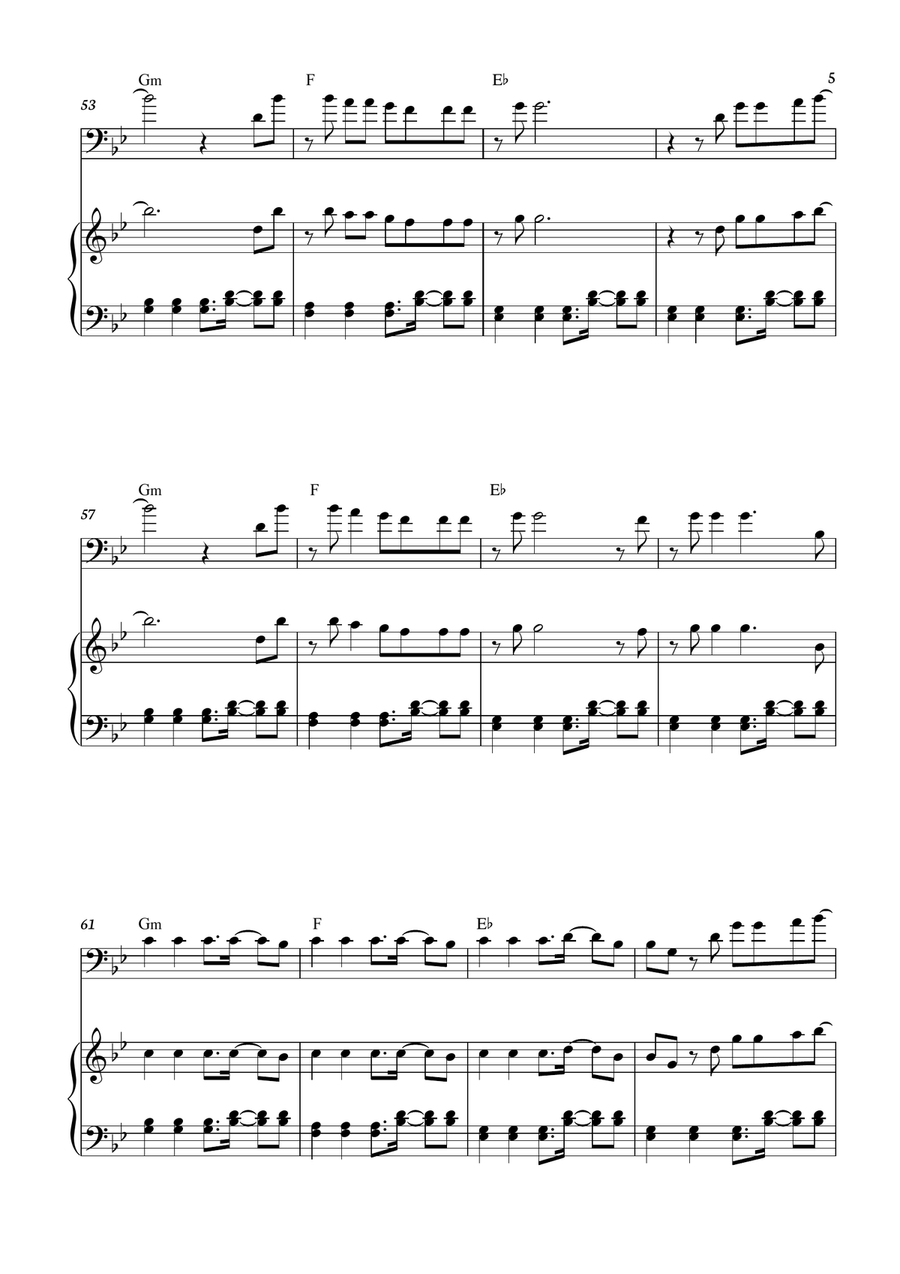Dj Got Us Fallin' In Love Piano scores gallery preview page 5
