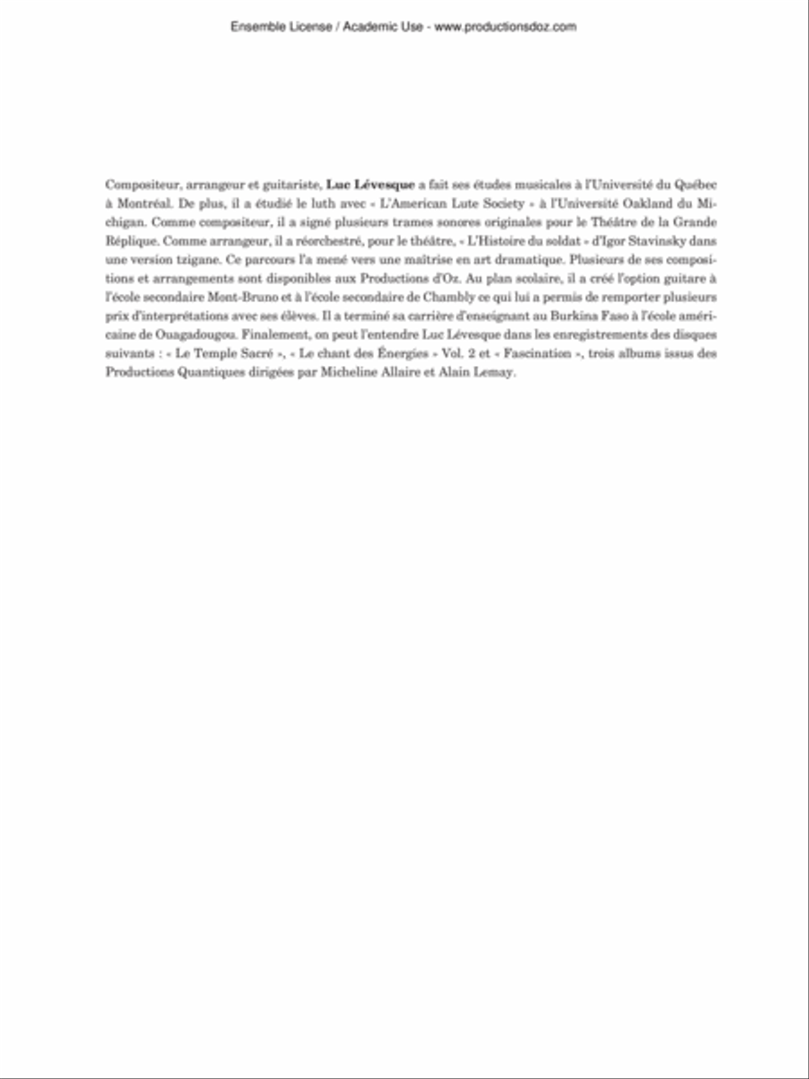 Murmures de classe Guitar Ensemble scores gallery preview page 2