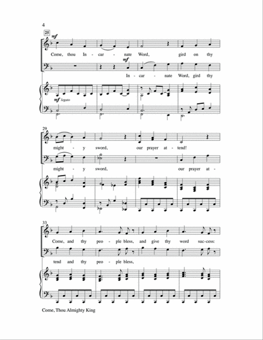 Come, Thou Almighty King - SATB 4-Part scores gallery preview page 4