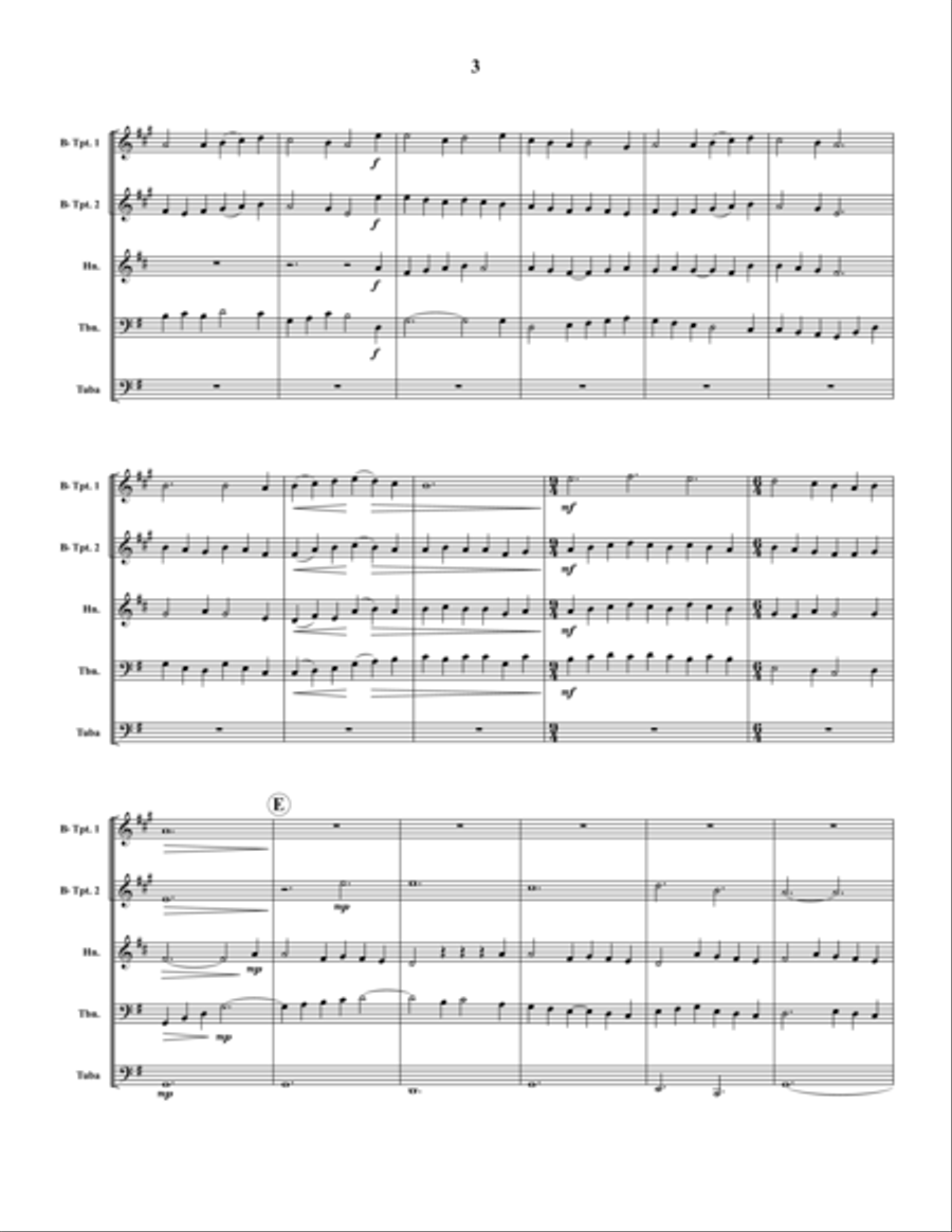 Sussex Carol Brass Quintet scores gallery preview page 3