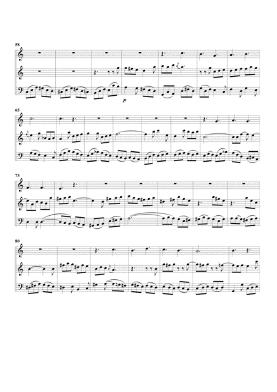 Arie-Choral: Ich will hier bei dir stehen - Ich folge dir nach - Aria-Chorale from Cantata BWV 159 ( Choir scores gallery preview page 3
