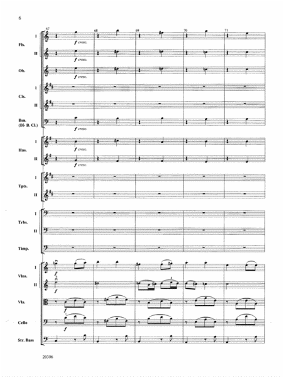 Symphony No. 7 (2nd Movement): Score Full Orchestra scores gallery preview page 6