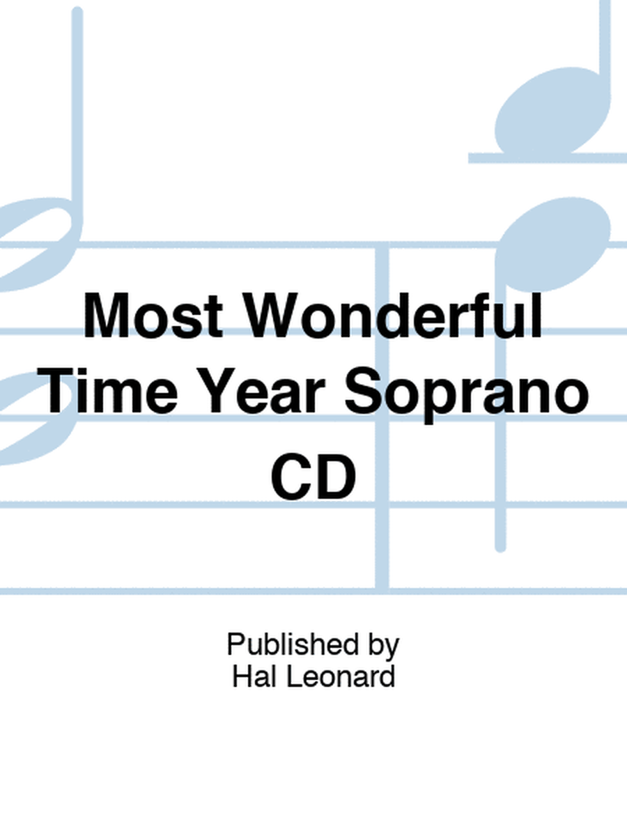 Most Wonderful Time Year Soprano CD