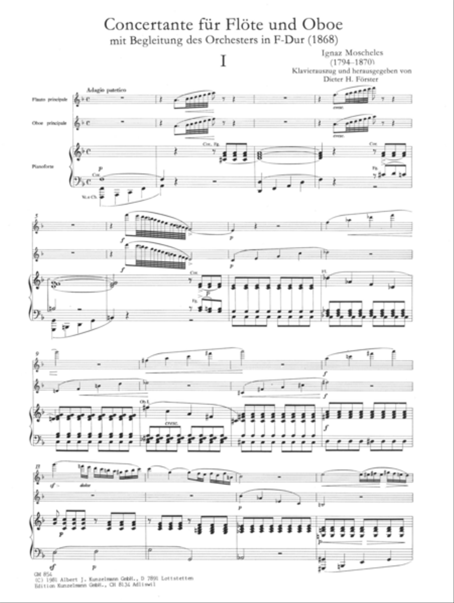 Concertante in F major for flute and oboe