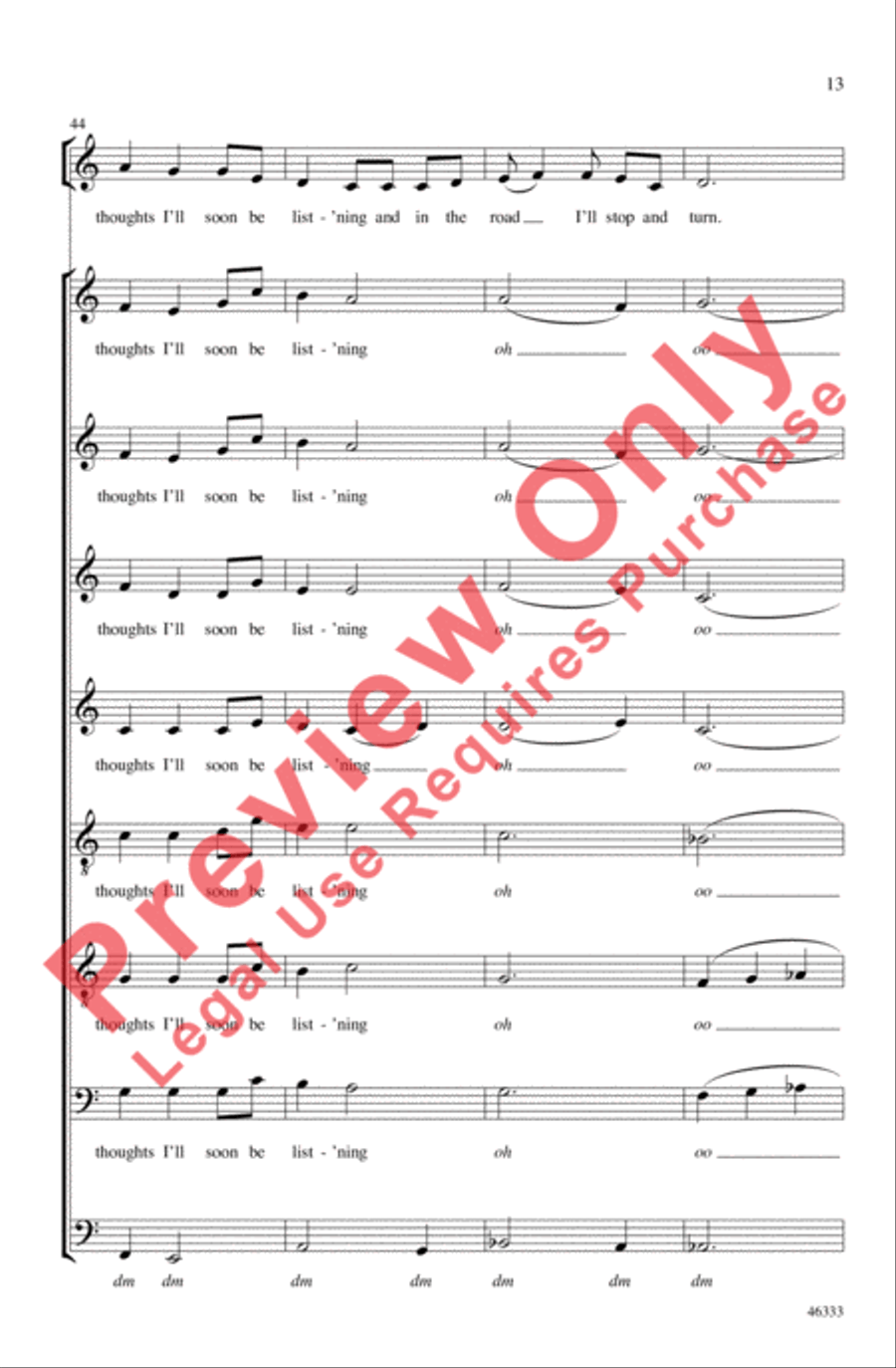 Homeward Bound 4-Part scores gallery preview page 13