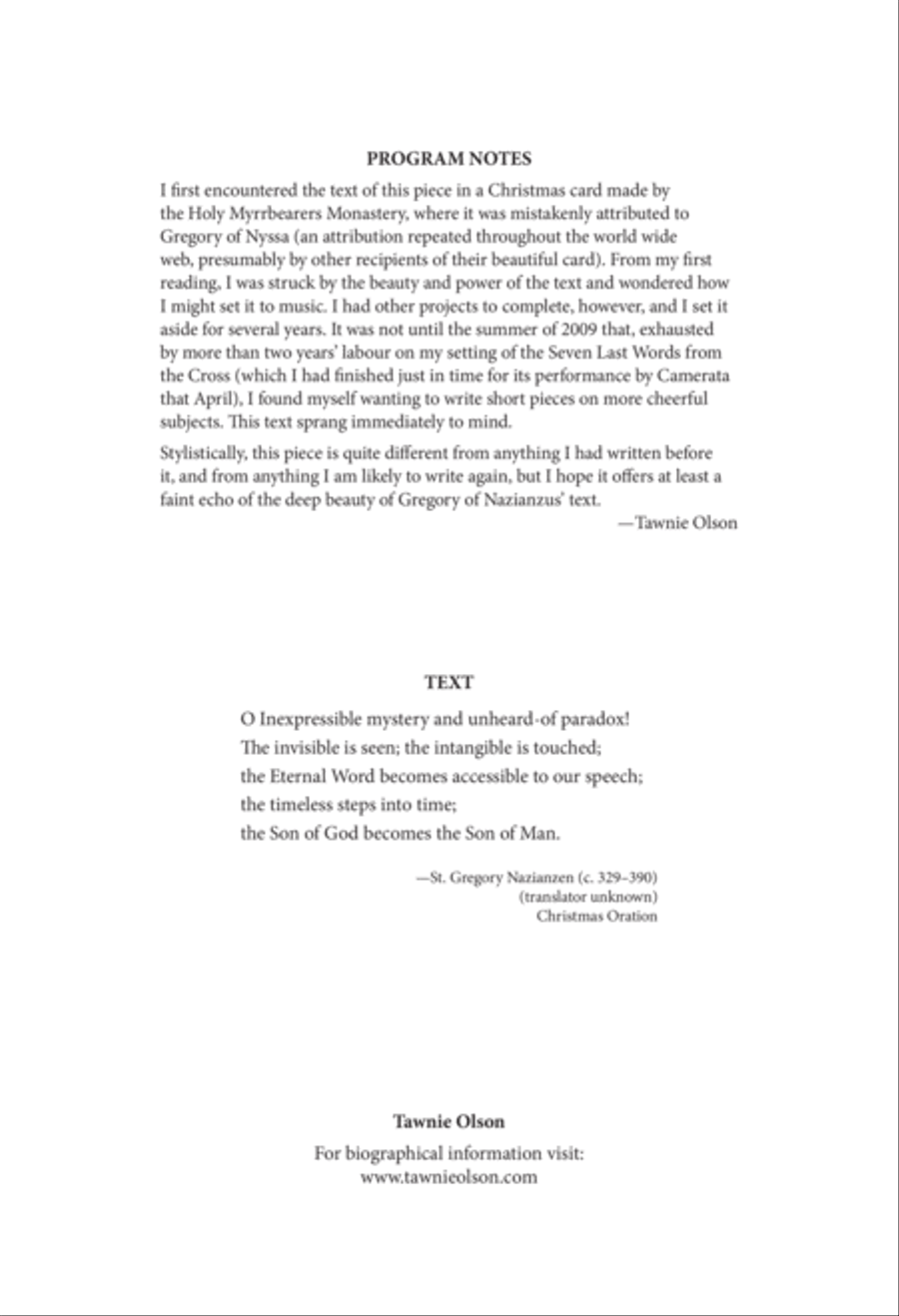 O Inexpressible Mystery Divisi scores gallery preview page 2