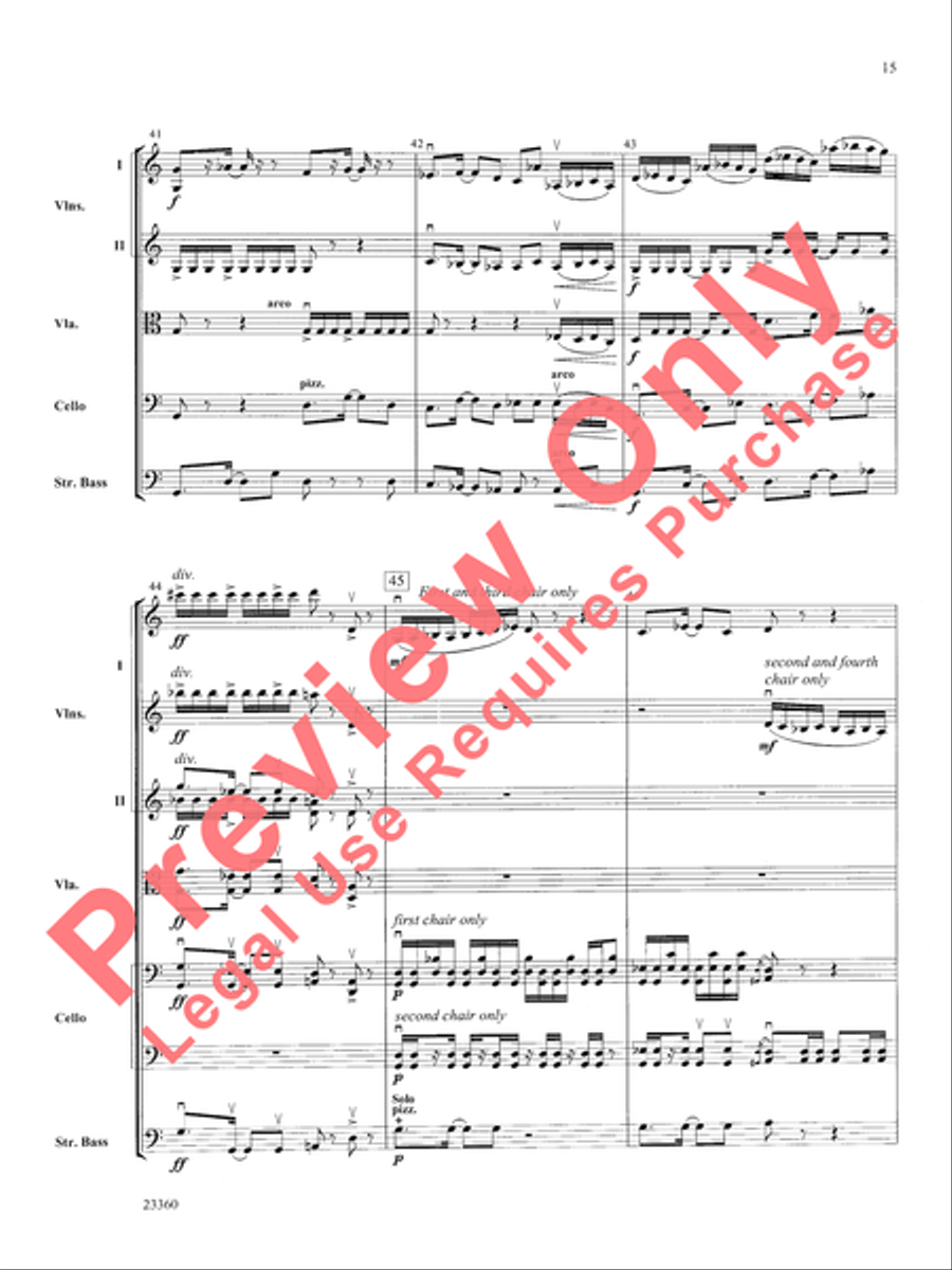 Folk Tune Air and Fiddler's Fury String Orchestra scores gallery preview page 16