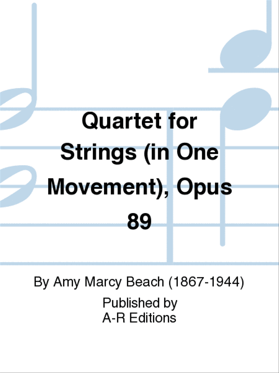 Quartet for Strings (in One Movement), Opus 89 String Quartet scores gallery preview page 1