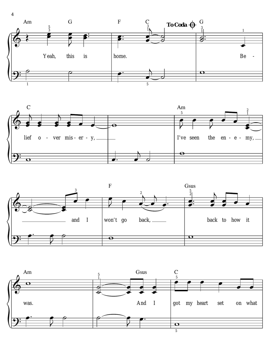 This Is Home This Is Home Easy Piano scores gallery preview page 4