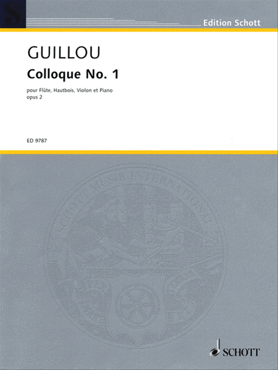 Colloque No. 1, Op. 2 Flute scores gallery preview page 1