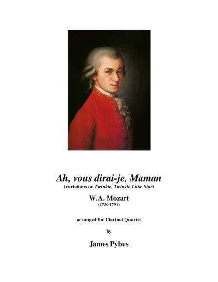 Ah, vous dirai-je, Maman (variations on Twinkle, Twinkle, Little Star) (clarinet quartet version) image number null